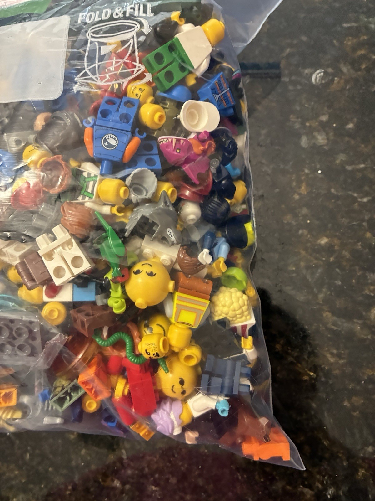 2 lb Plus - 97% LEGO Bulk Minifigure & Accessories Lot - Some DAMAGE/WEAR