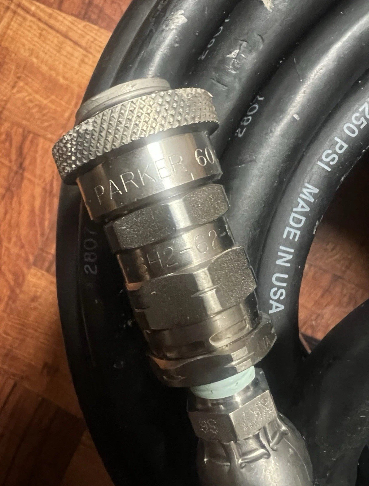 DWE 150’ Breathing Air Hose 250 PSI 3/8" w/ PARKER Quick-Connect SS Fittings NEW