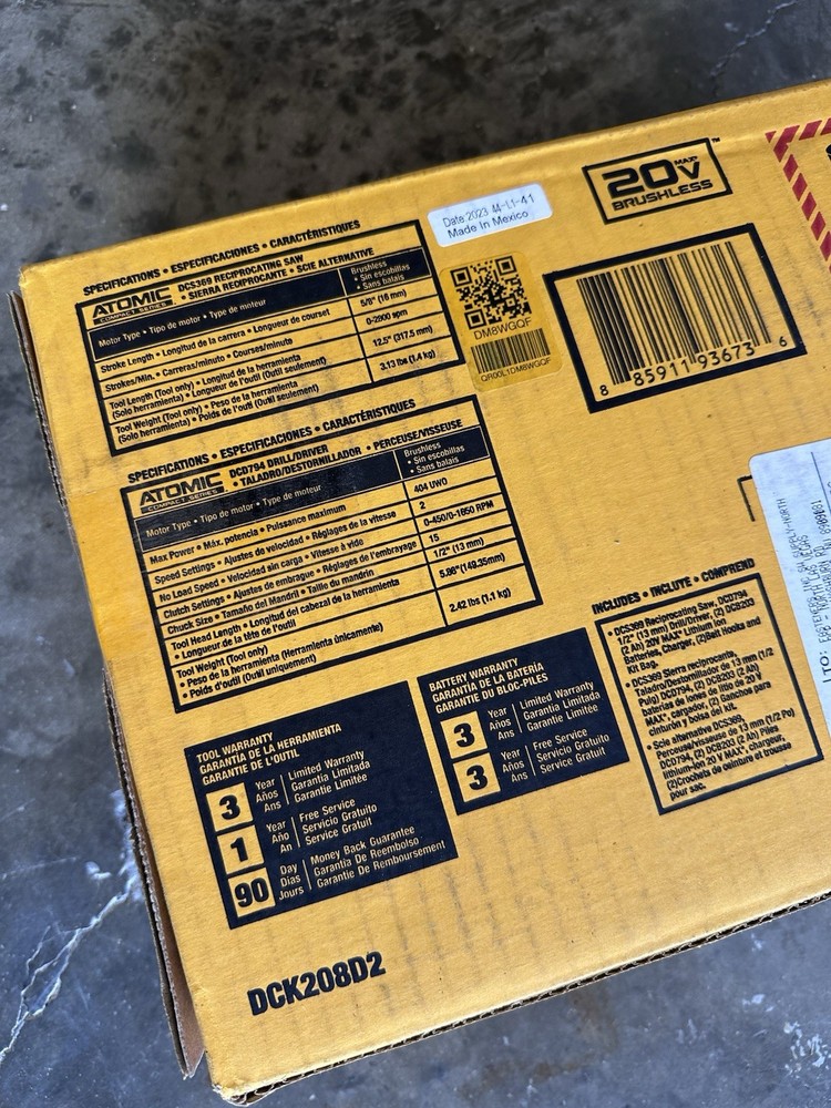 DeWalt DCK208D2 20V Max Lithium-Ion Cordless 2-Tool Combination Kit