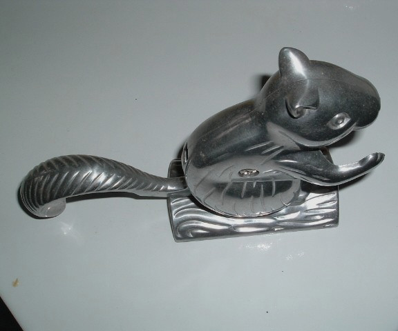Vintage Cast Aluminum Metal Squirrel Nut Cracker Nutcracker