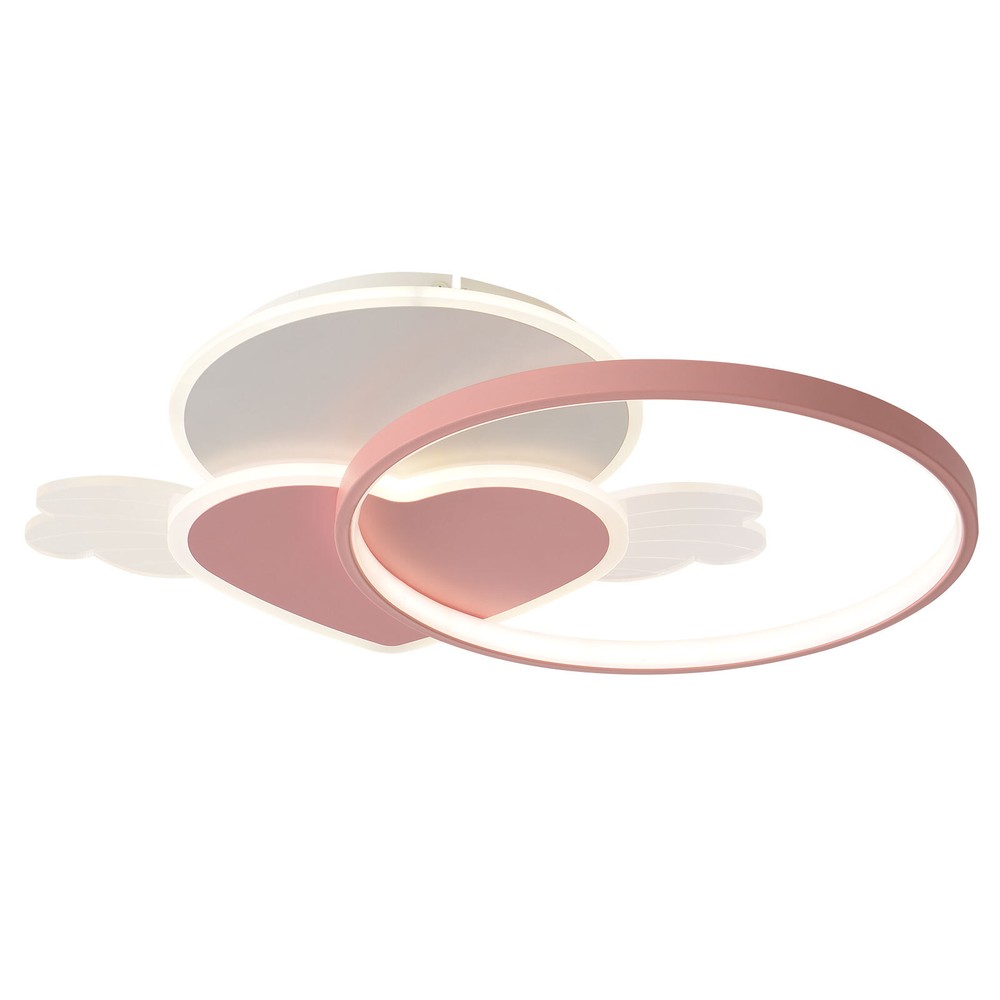 Dimmable LED Round Ceiling Light Flush Mount Fixture Remote Control 40W