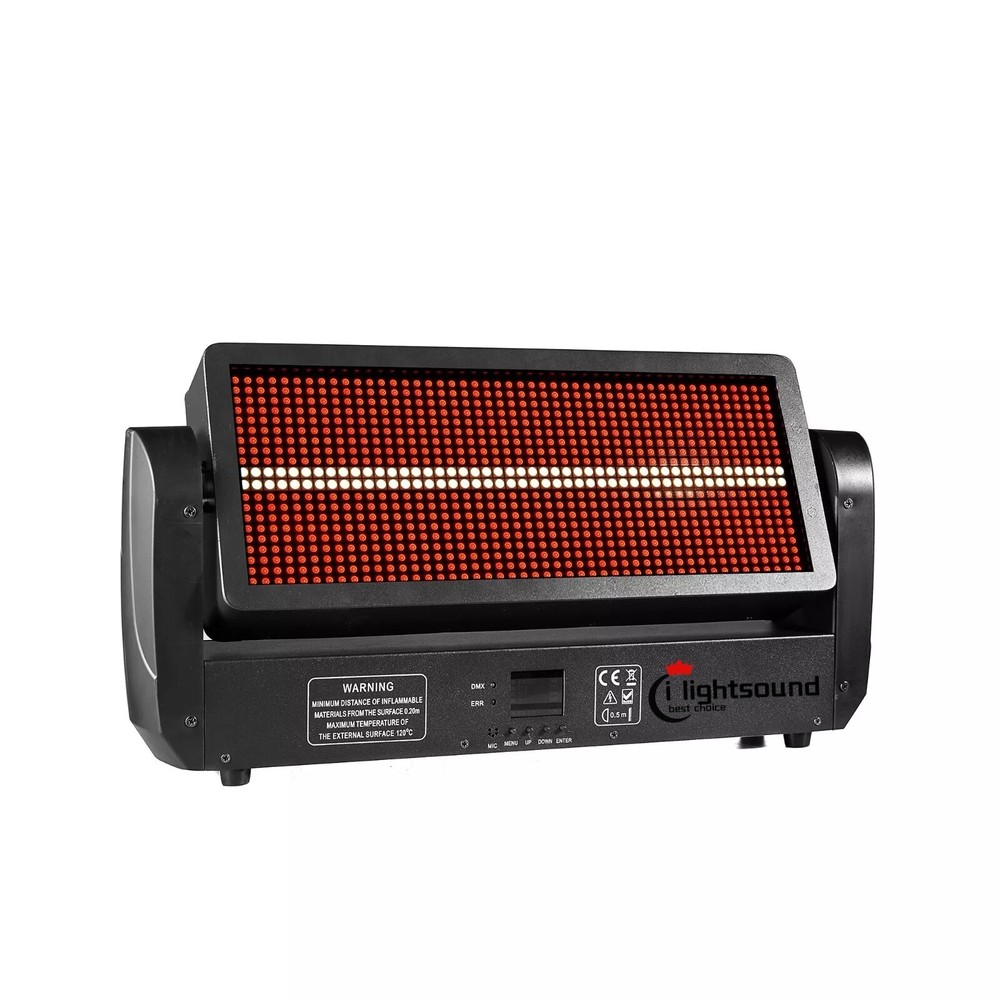 2x300W Strobe Light LED Moving Head Wash Effect 12+12 segment stroboscopic panel