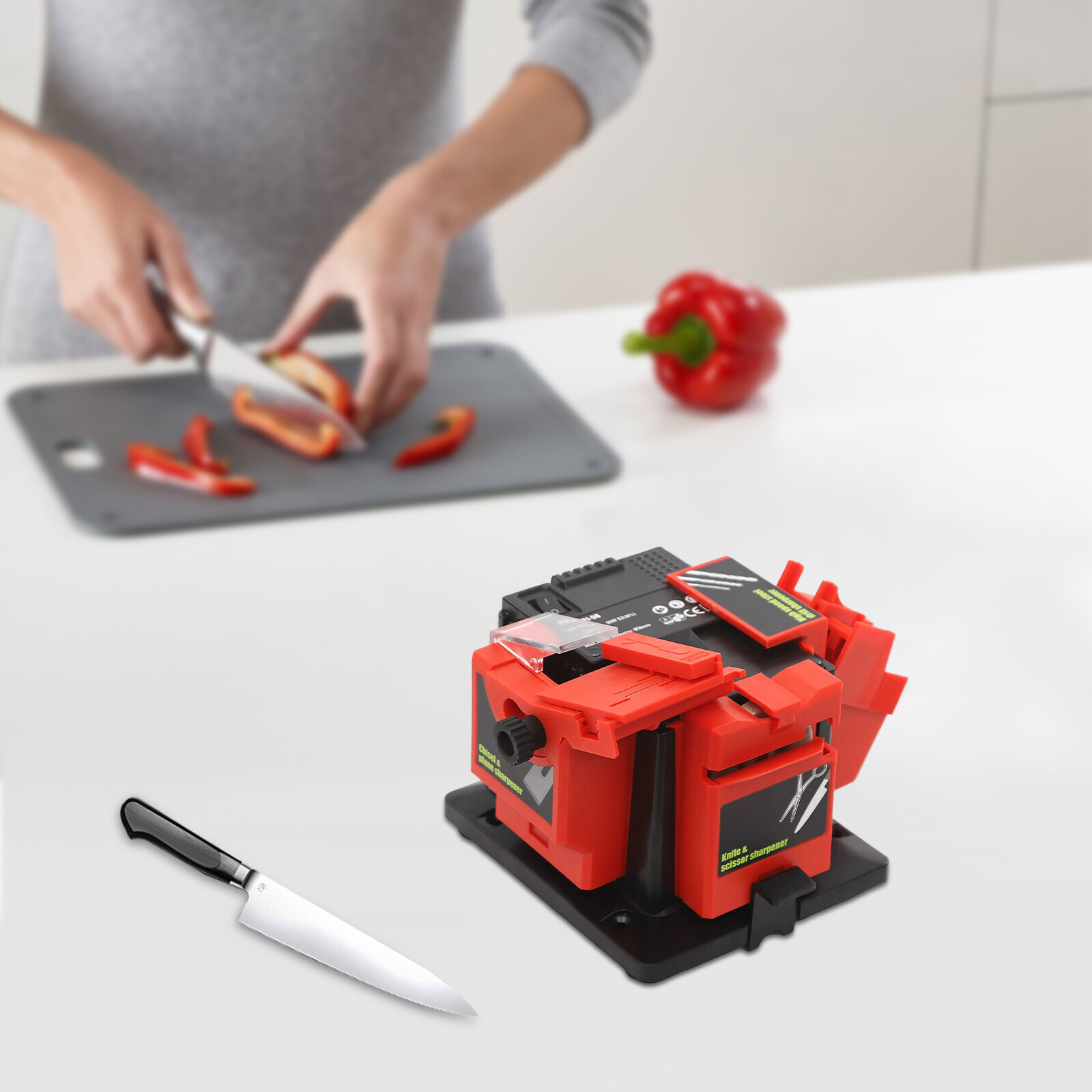 Multifunctional Electric Sharpener for Chisels, Scissors, and Drills