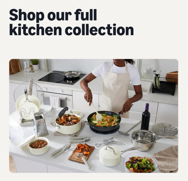 Ceramic Nonstick Pots and Pans Set with Detachable handle,11-Piece Stackable set