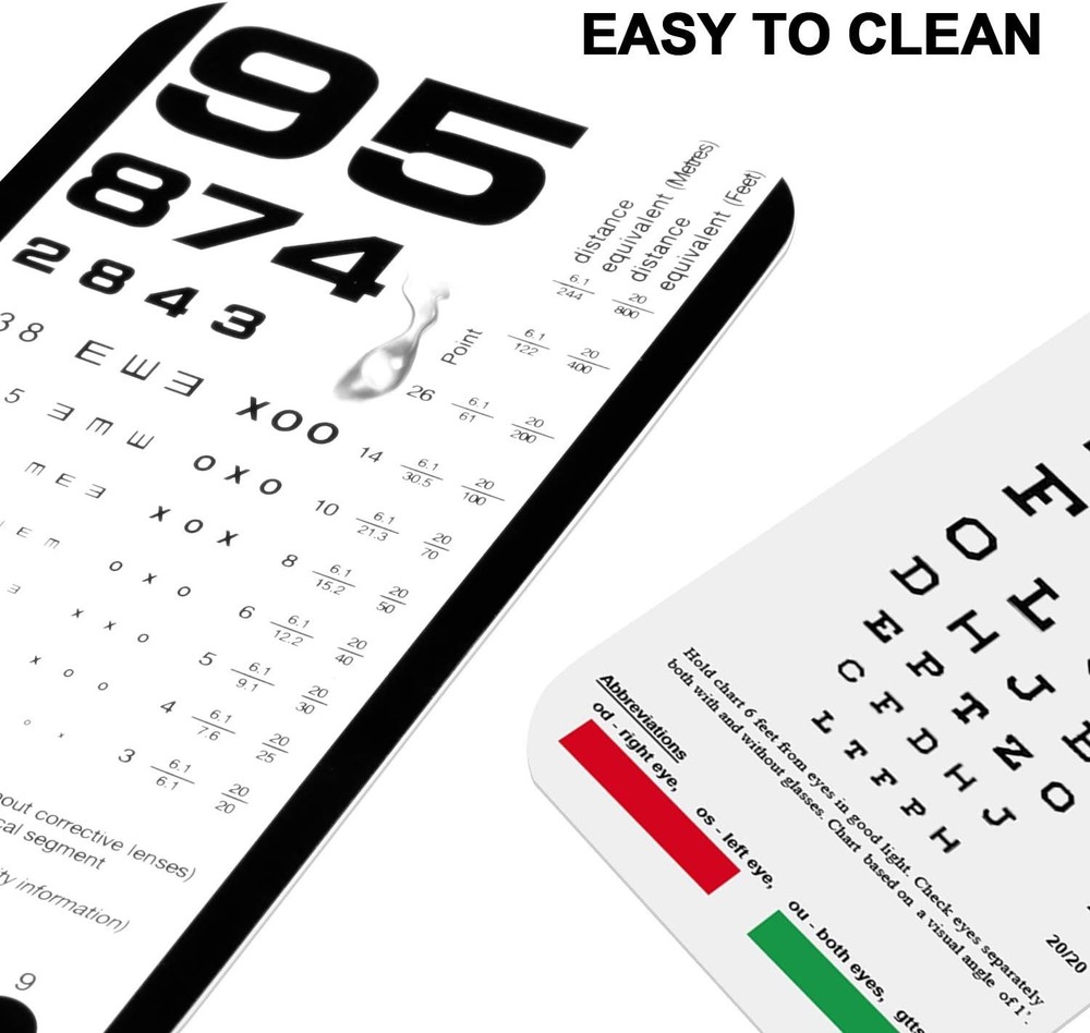Vision Testing Made Easy: Snellen & Rosenbaum Pocket Eye Chart for Professionals