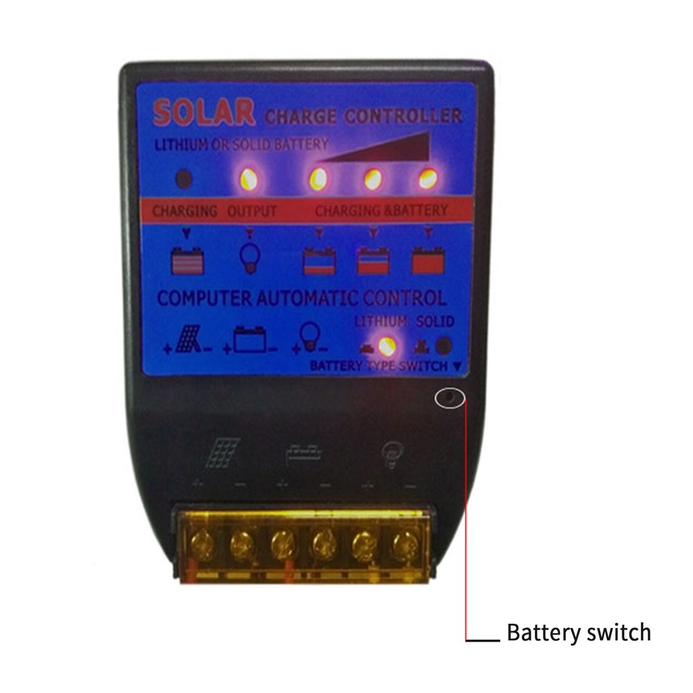 Solar Photovoltaic Charge Controller 20A 12V Solar Panel Battery Controller Blue