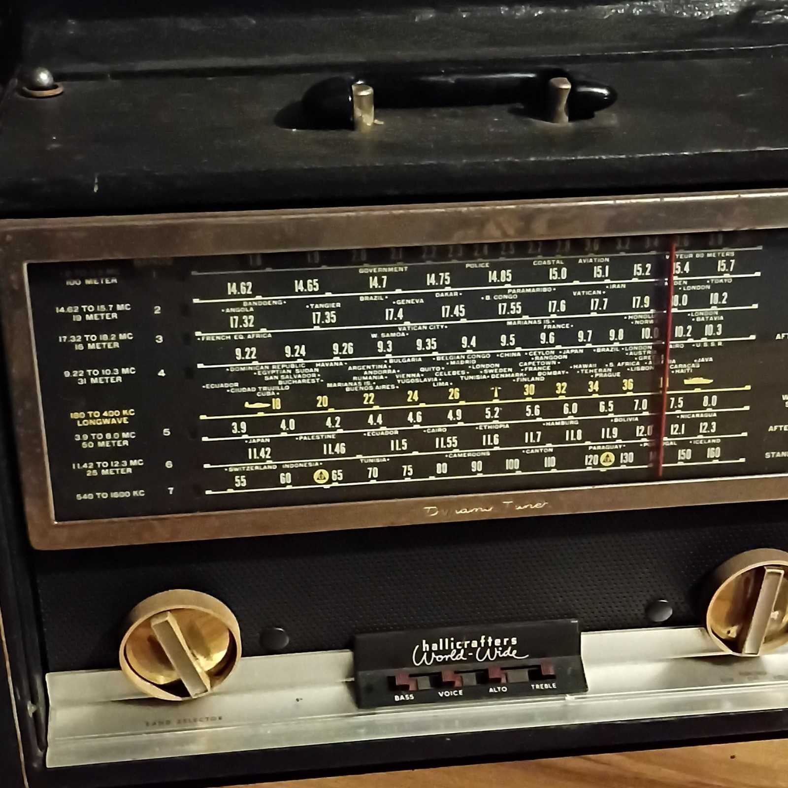 Hallicrafters World-Wide Precision Built Tube Radio 1950s Collectible