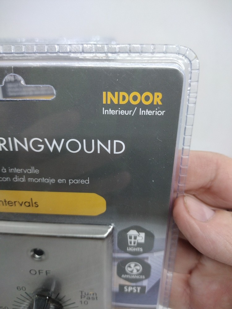 Tork In-Wall Interval Timer Switch, Range 0-60 Minutes Spring Wound Indoor 2 Pk