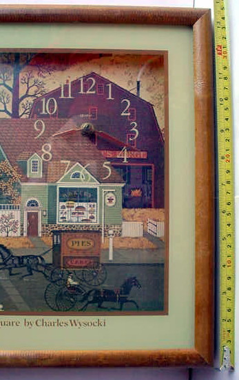 Charles Wysocki Village Square Clock