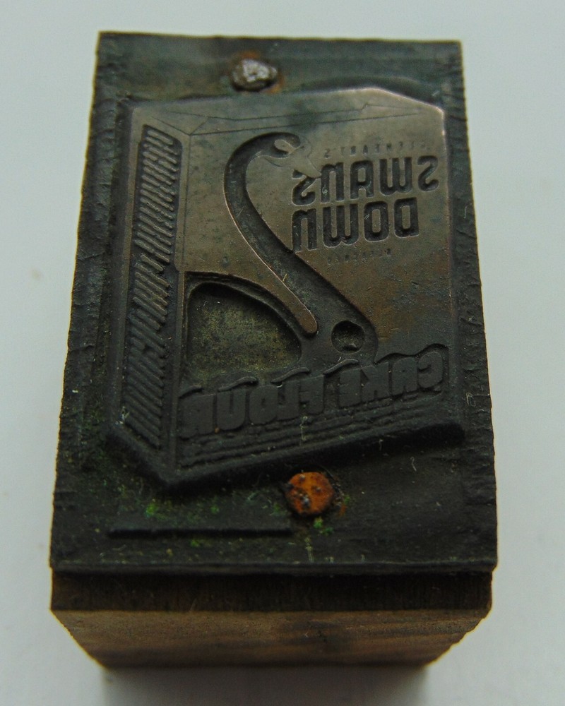 Printing Letterpress Printers Block Swans Down Box