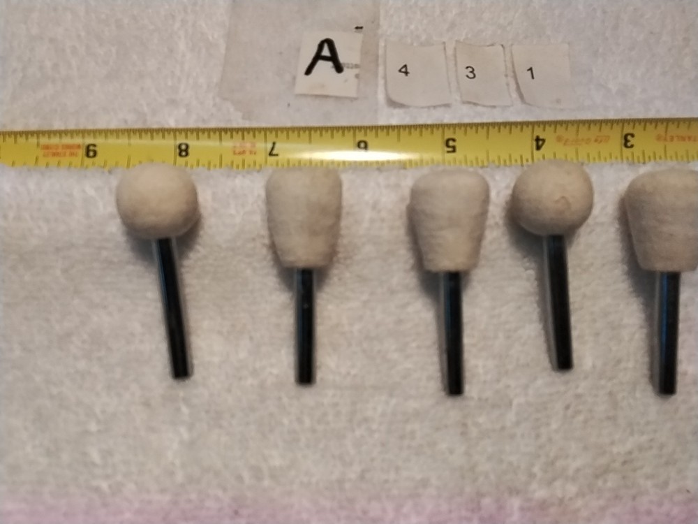 8pc 1/4" SHANK FELT POLISHING BOB'S