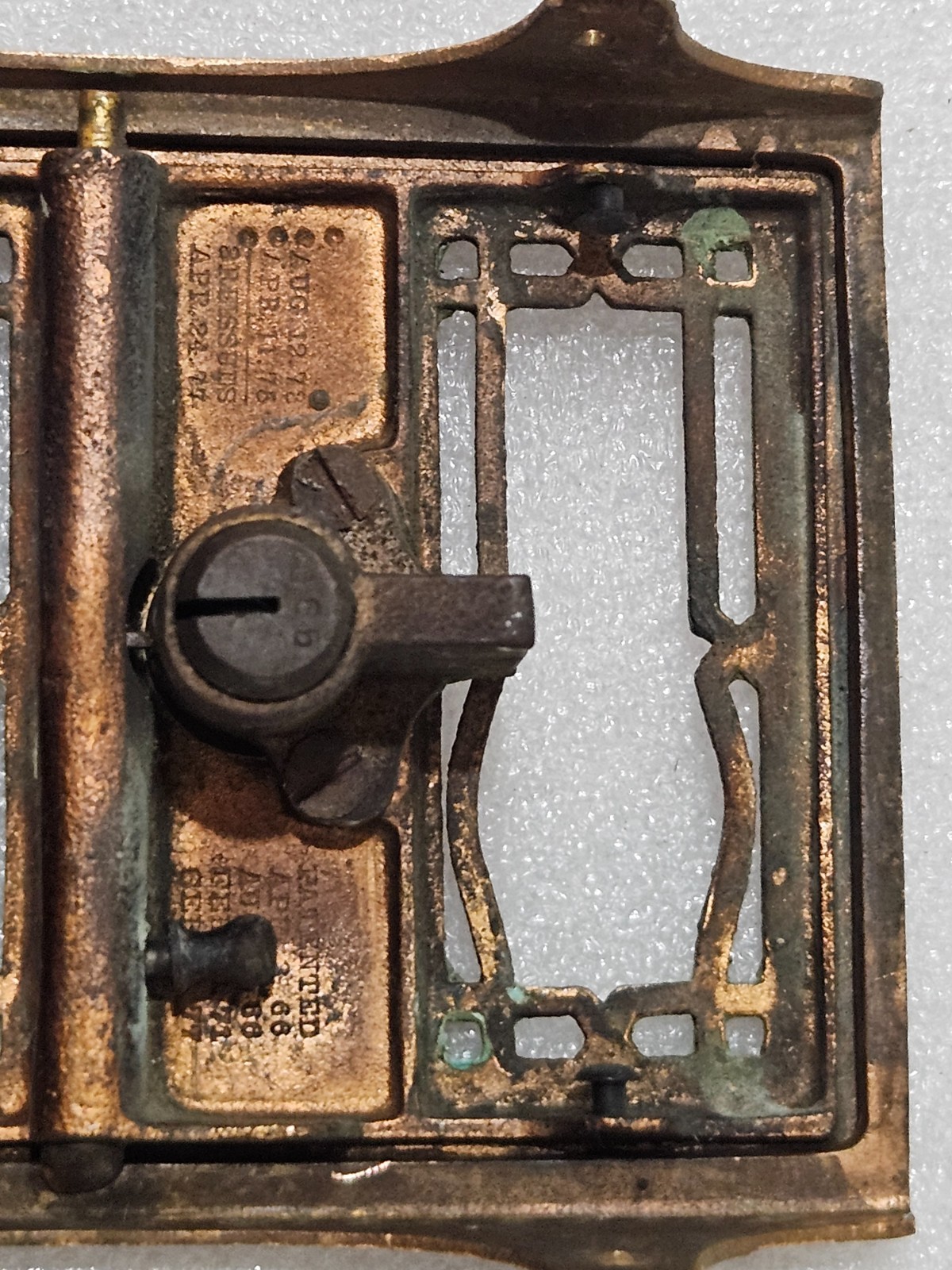 Rare 1870s Yale Lock Mfg Vintage 3.25" x 5" Post Office Door