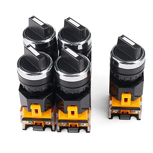 Rotary Switch 2 Positions Select Knob Waterproof Latching Rotary Selector