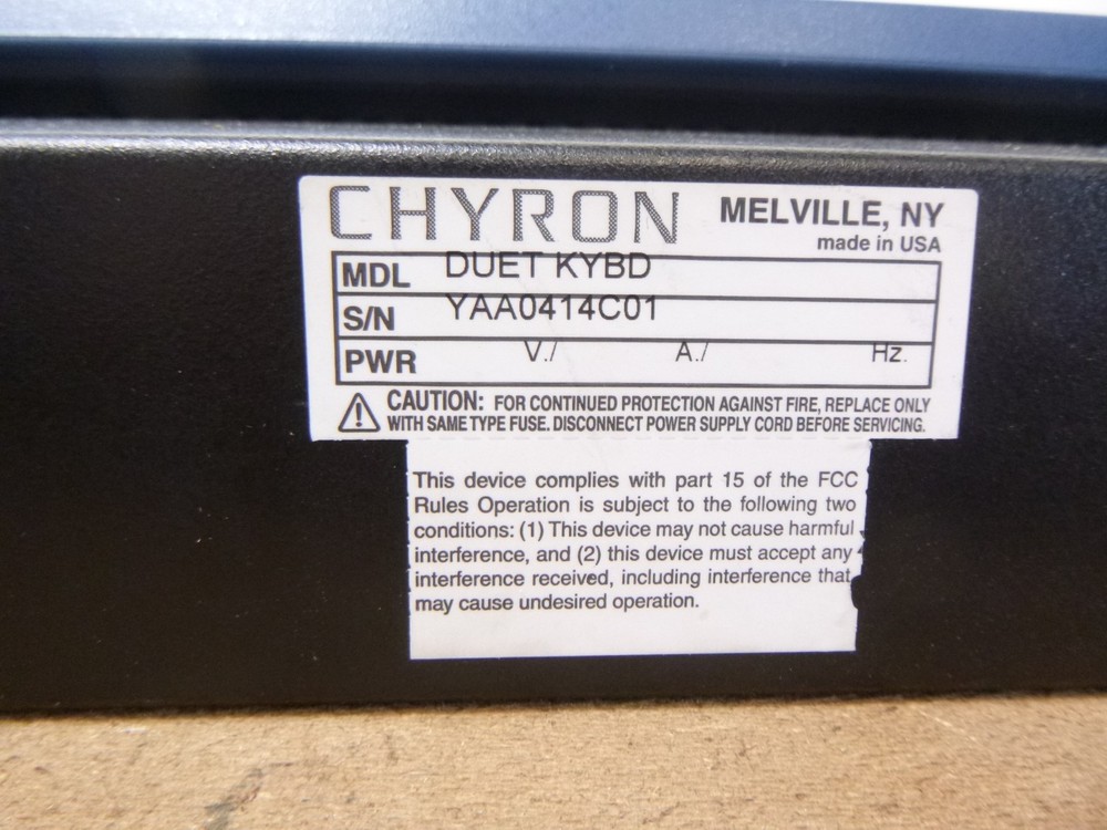 Chyron Duet Character Generator Keyboard