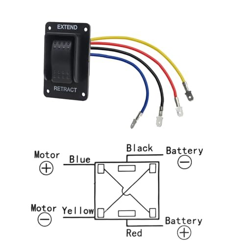 387874 12V Power Stabilizer Jack Control Switch, Replacement for Lippert High