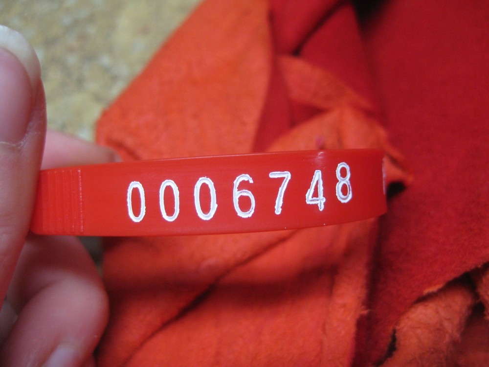 Red Suede Deer Leather #0006748 Row FF