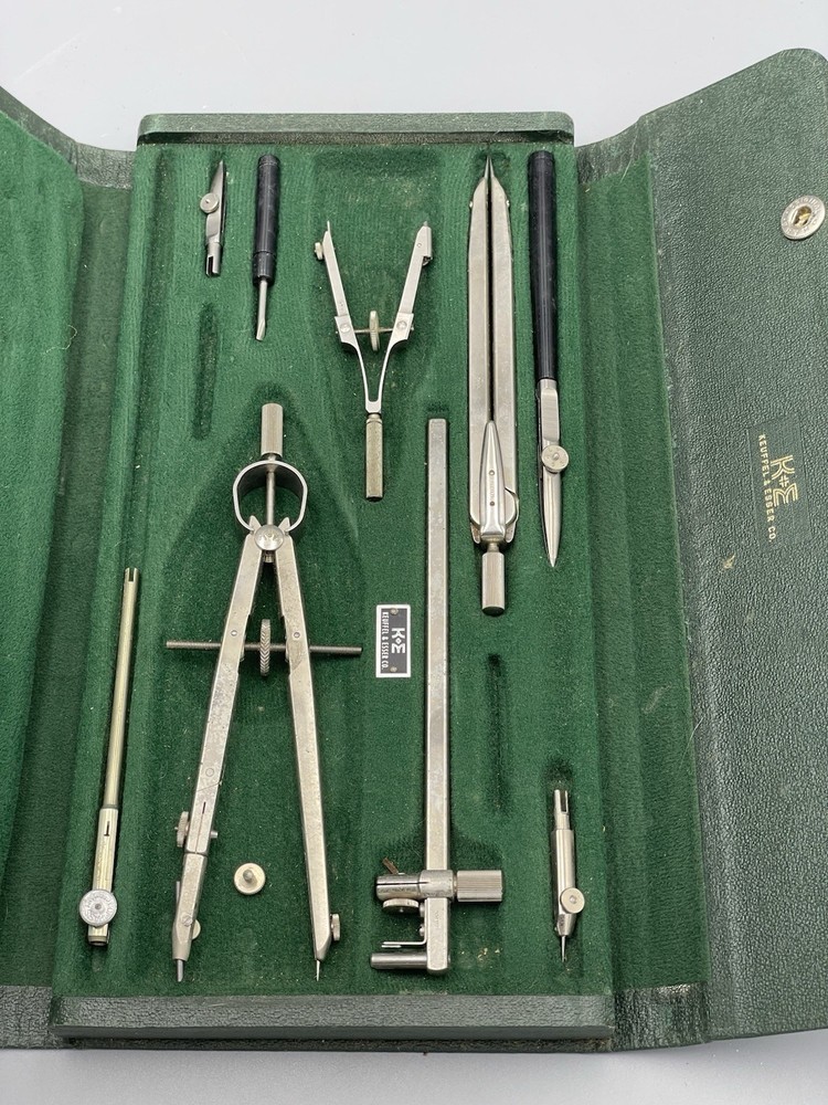 Vintage K & E (Keuffel & Esser) Doric Jupiter 550280 Drafting Tools Kit