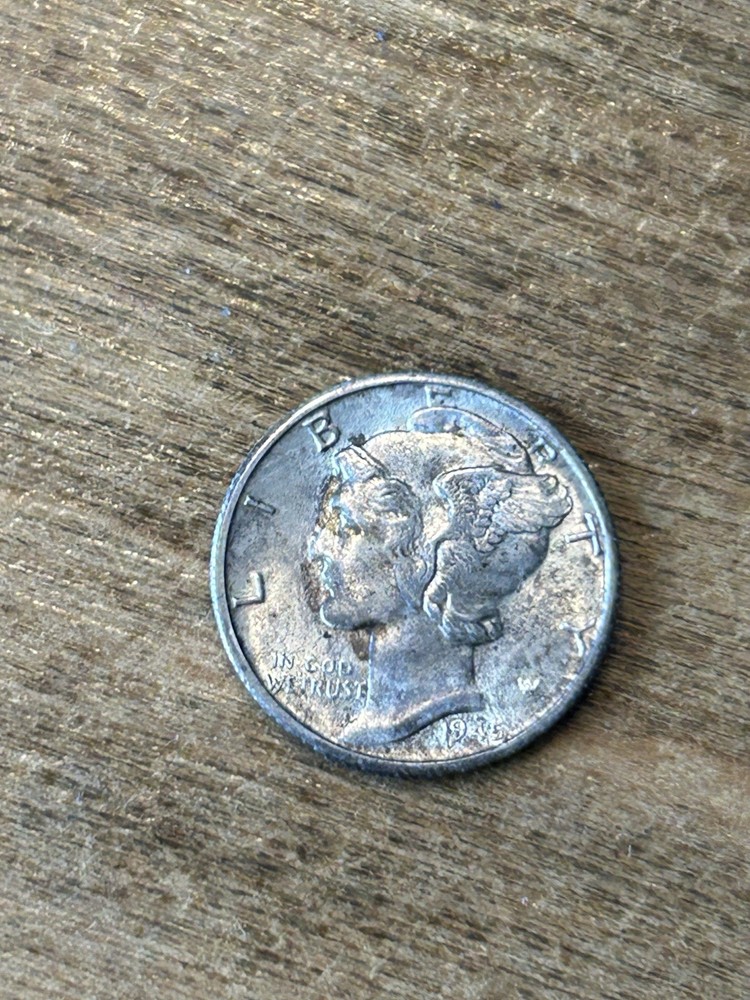 1945D Mercury Dime AU+