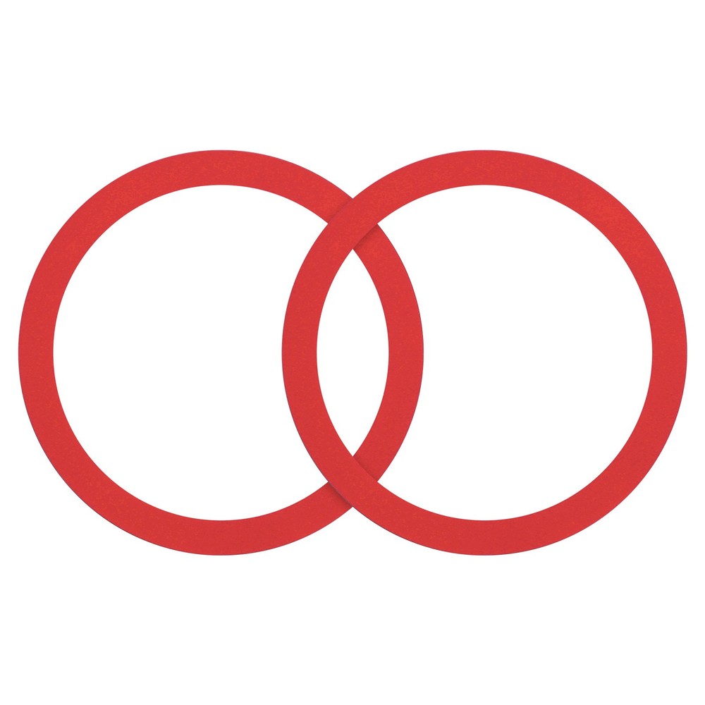 2Pcs Magnetic Sticker Ring Universal Magnetic Adapter Ring Red