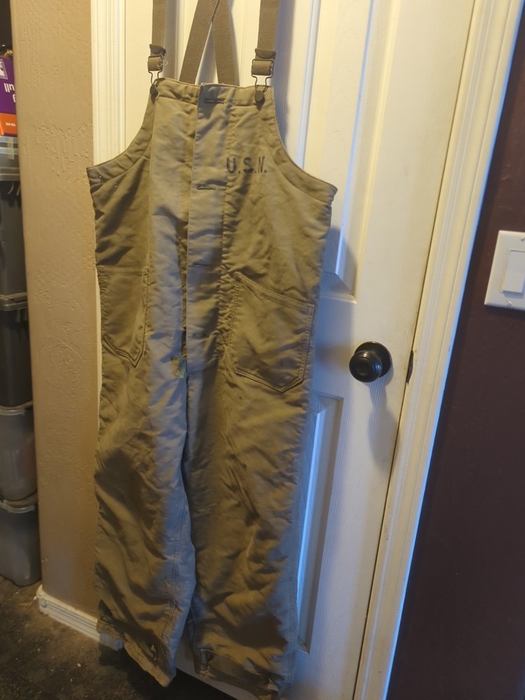 WW2 USN Deck Bibs Wool Lined Bib US Navy