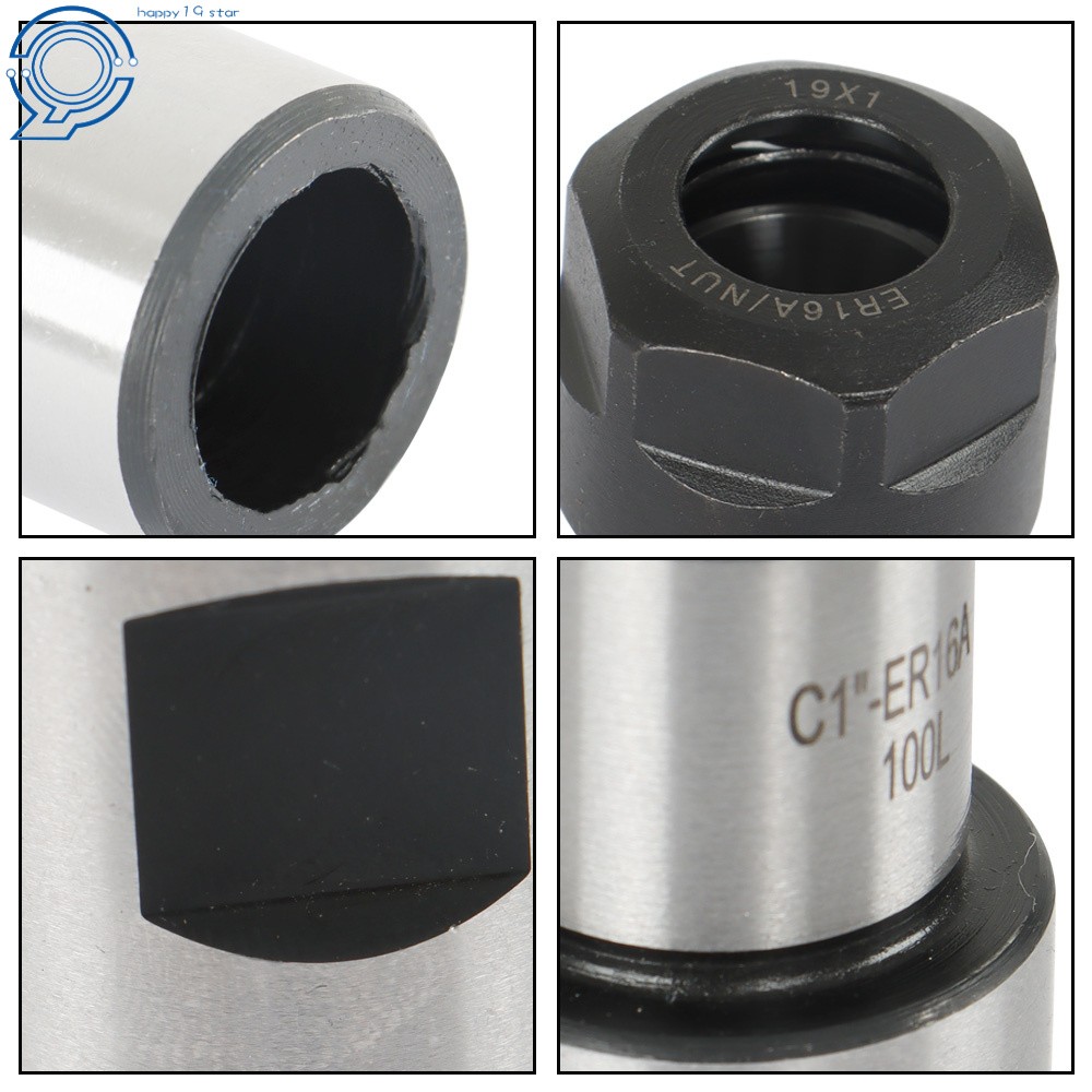 5 Pack C1 ER16 100L Collet Chuck Toolholder 1" Straight Shank Tool Holder