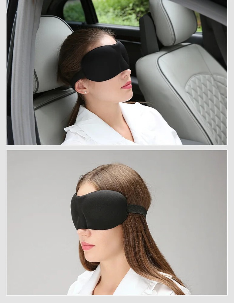 New Black 3D Block Out Light Sleeping Mask