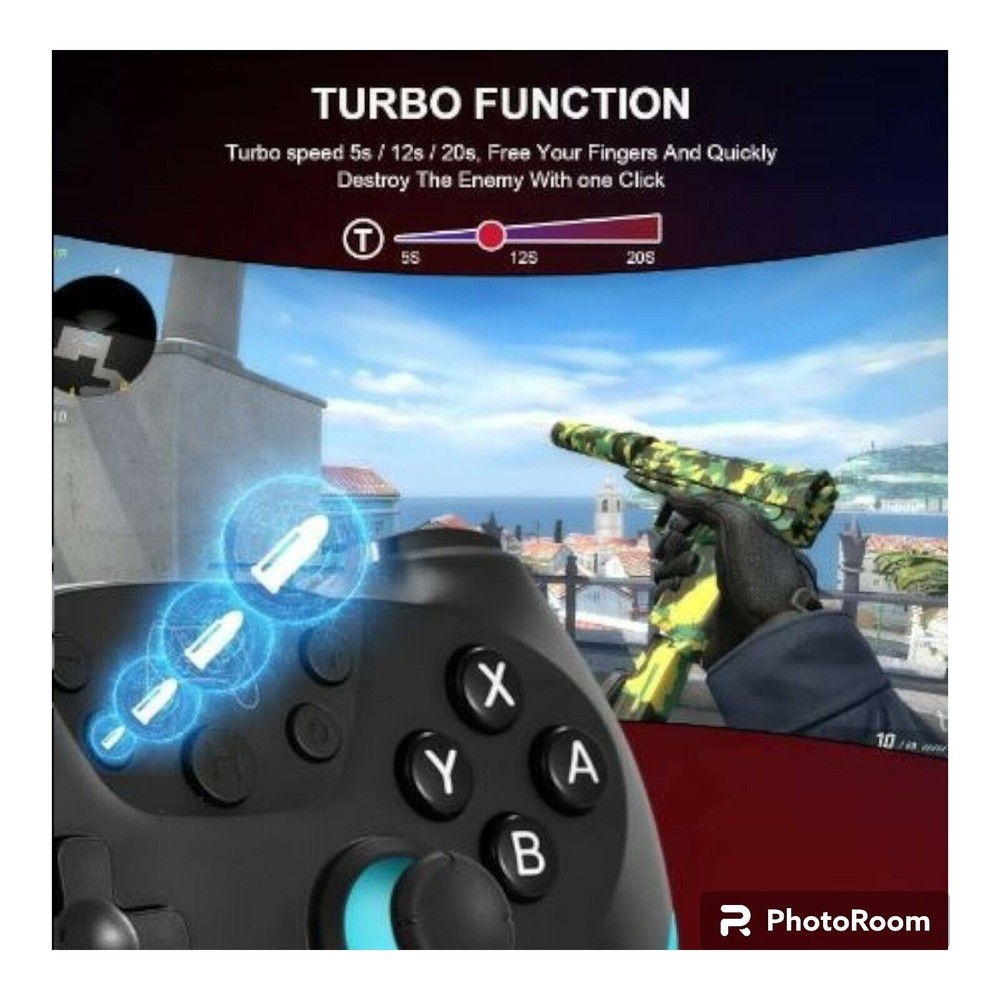 Wireless Controller for Nintendo Switch N-SL | Bluetooth USB-C Charging Black