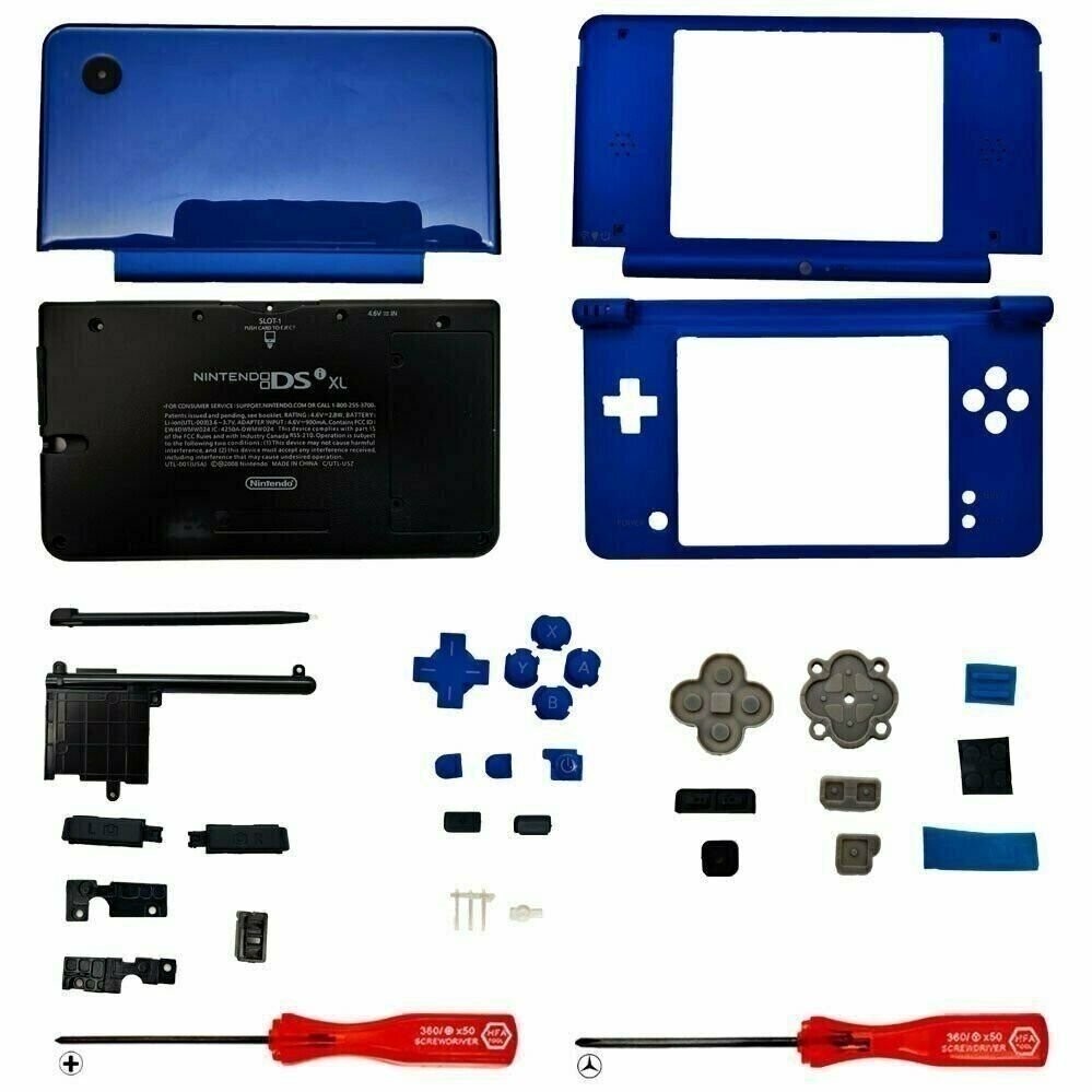 Housing Shell for Nintendo DSi XL Lens Shell Tools Screen Replacement Blue