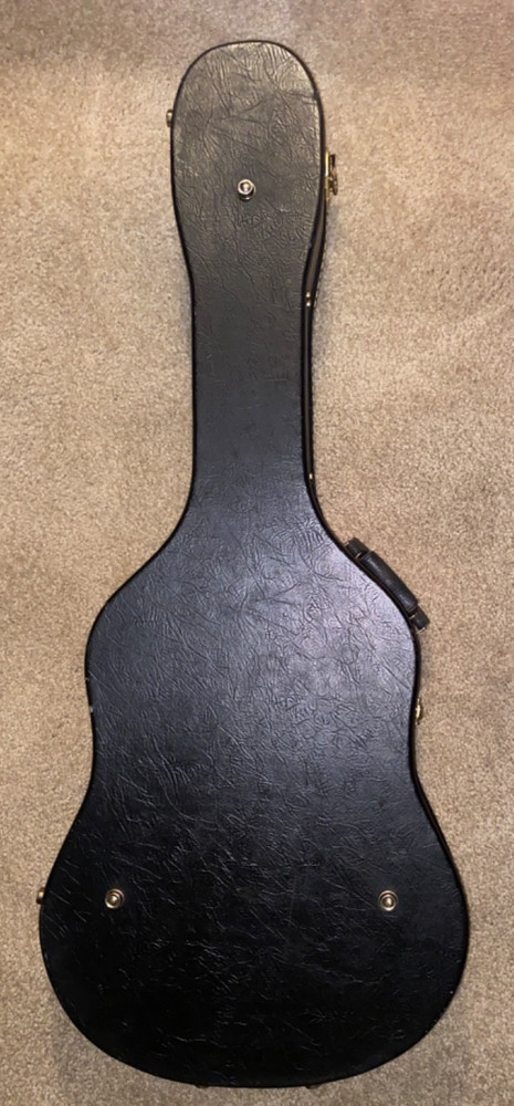 COOL DECOUPAGED PLUSH LINED HARD-SHELL GUITAR CASE HSC