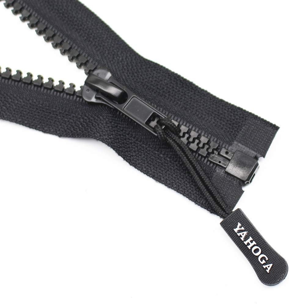 2 Pack 28 Inch Black Separating Zippers for Coats & Creative Sewing Projects