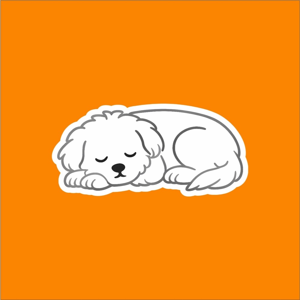 Maltese Sleeping Sticker