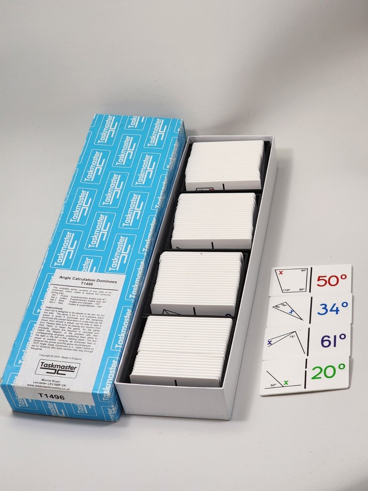 Taskmaster Angle Calculation Dominoes T1496 Complete Set Trigonometry Homeschool