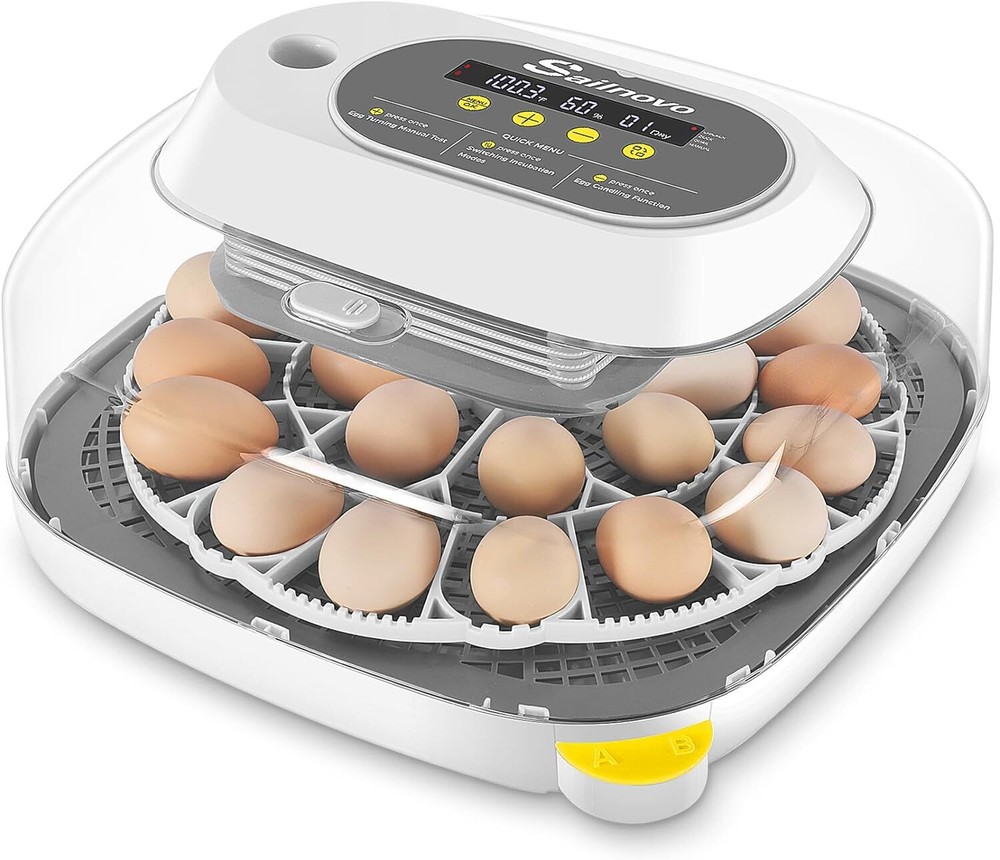 24 Egg Incubators w/ Automatic Egg Turning, Egg Candling & Humidity Display U.S✅