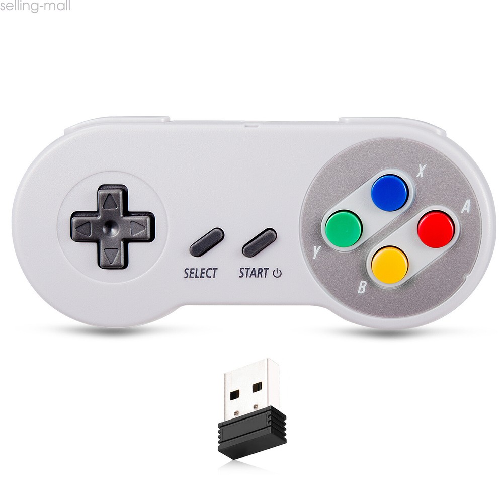 2.4G Wireless SNES Super Controller & Receiver for Windows PC MAC Raspberry Pi