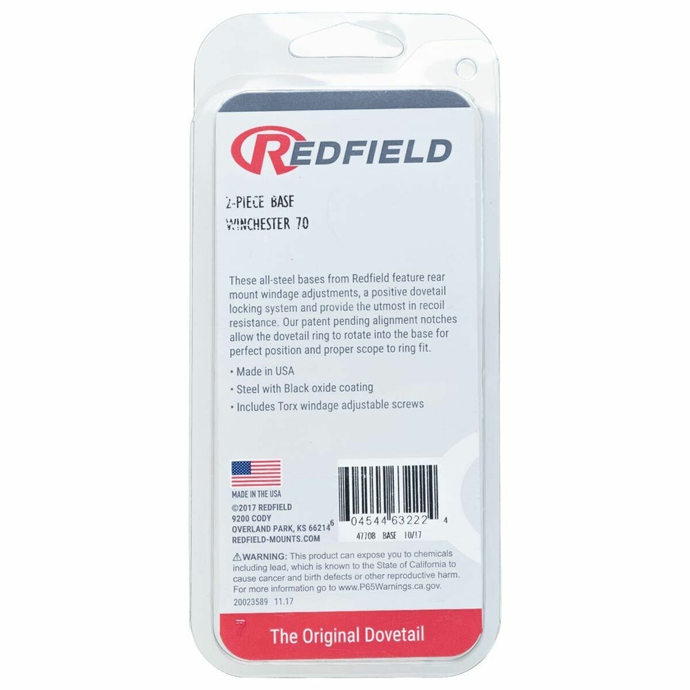 WINCHESTER MODEL 70 2PC BASE REDFIELD (RED47708)