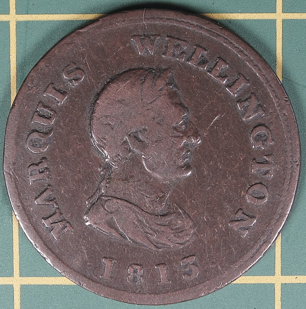 1813 Wellington halfpenny token WE-7