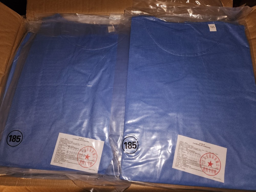 30 Count Dandong Devote Garment CO. LTD Level 2 Isolation Gowns, Size 2XL