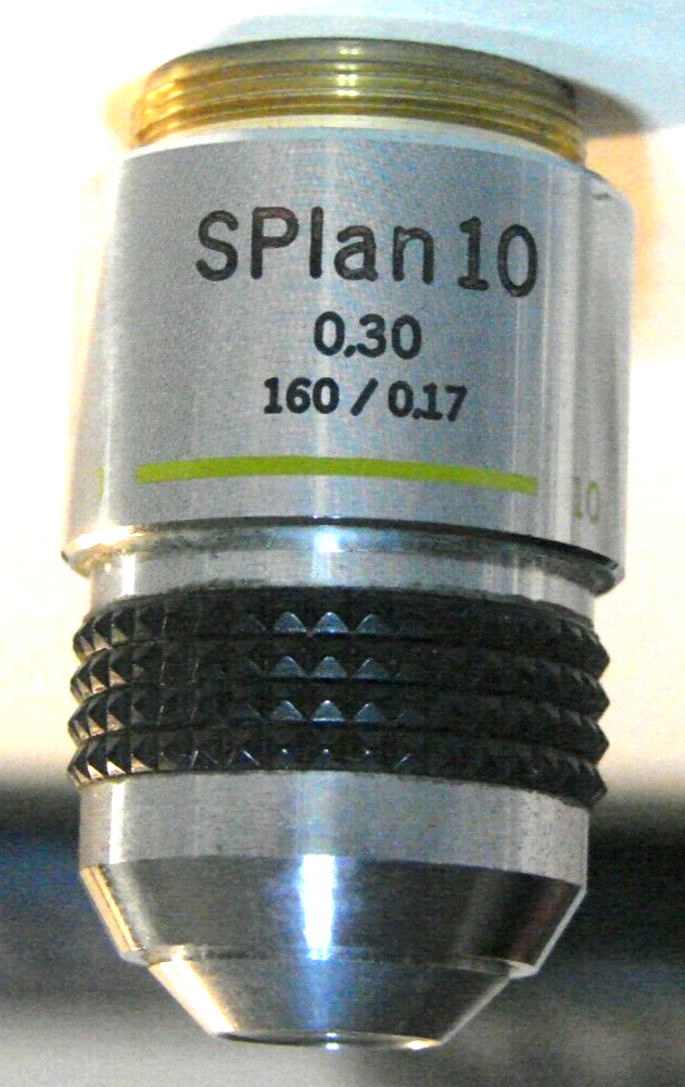 Olympus SPLAN 10 Microscope Objective 10x 0.30 NA 160/0.17