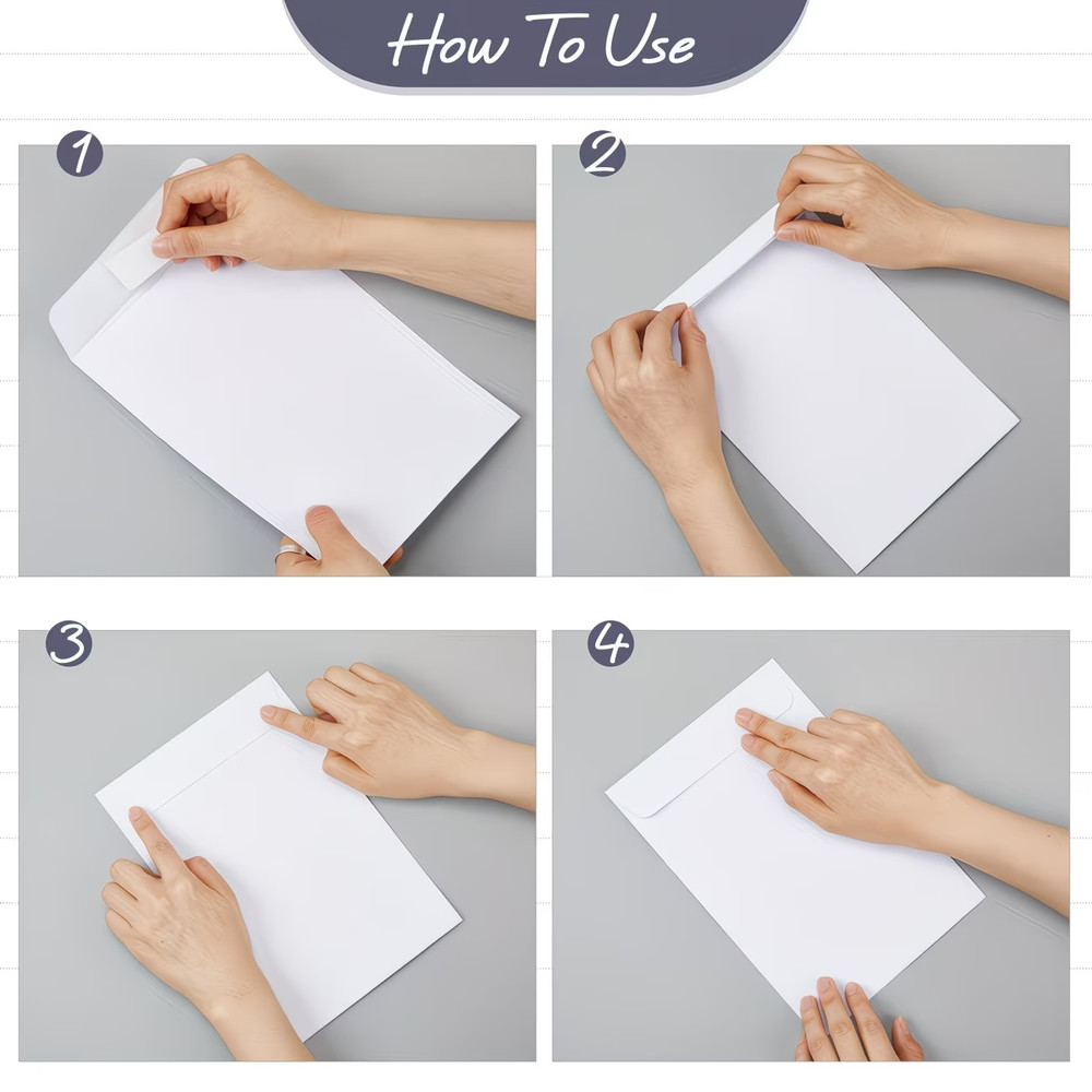 Quality 6x9 IN Security Envelopes, Self-Sealing, White (1 Count)