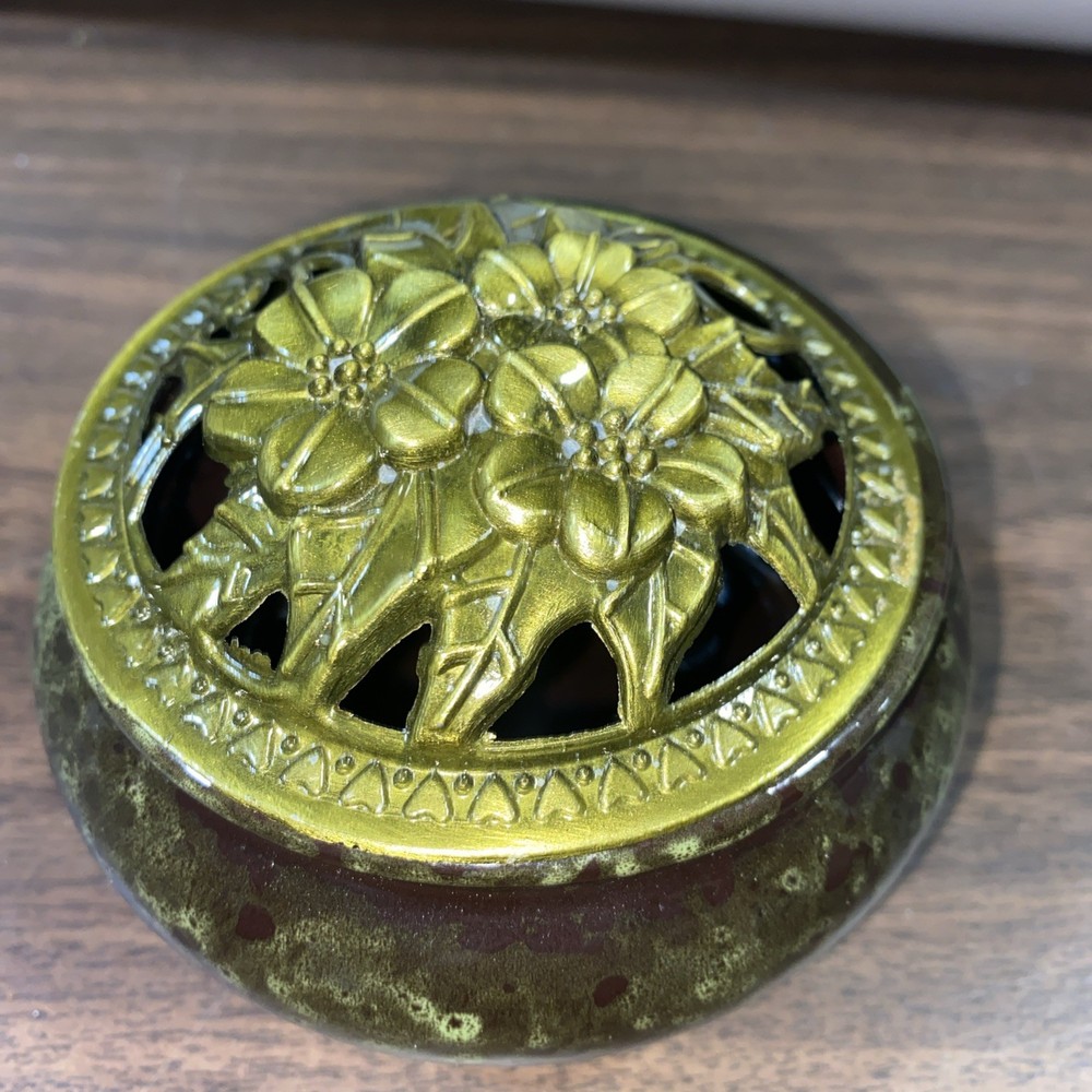 Ceramic Incense Burner, Green Brown Color available
