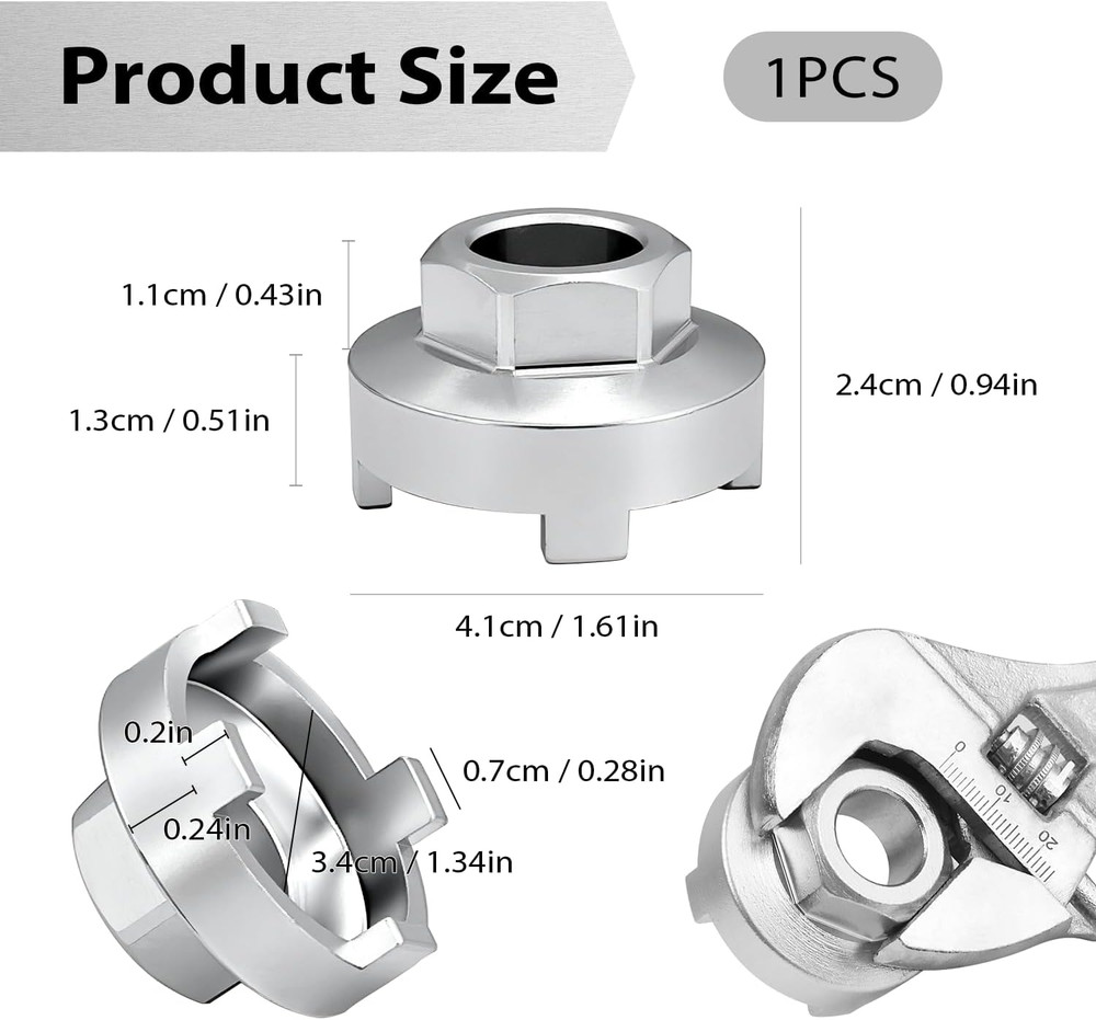 Freewheel Remover Tool BMX 4 Notch, Professional Multi-Function Tool for Single-