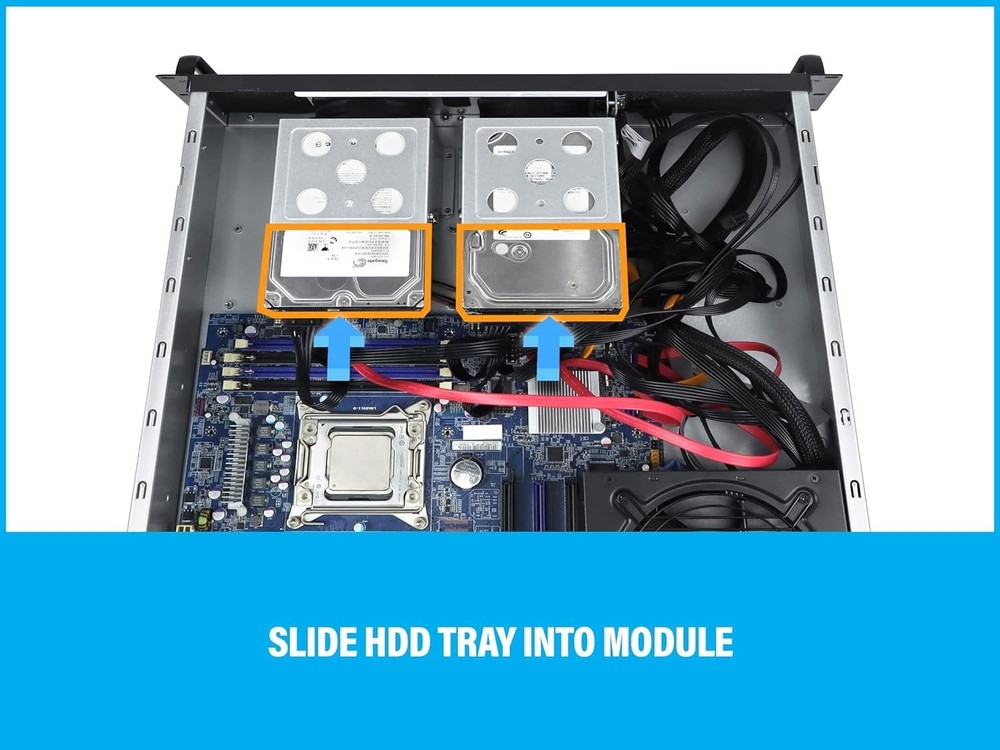 3U Rackmount Case, 6x 3.5 Bays, E-ATX Compatible, 2x USB 3.0