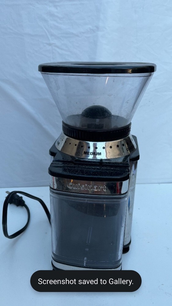 Cuisinart DBM-8 Burr Coffee Grinder Black/Silver Removable Container