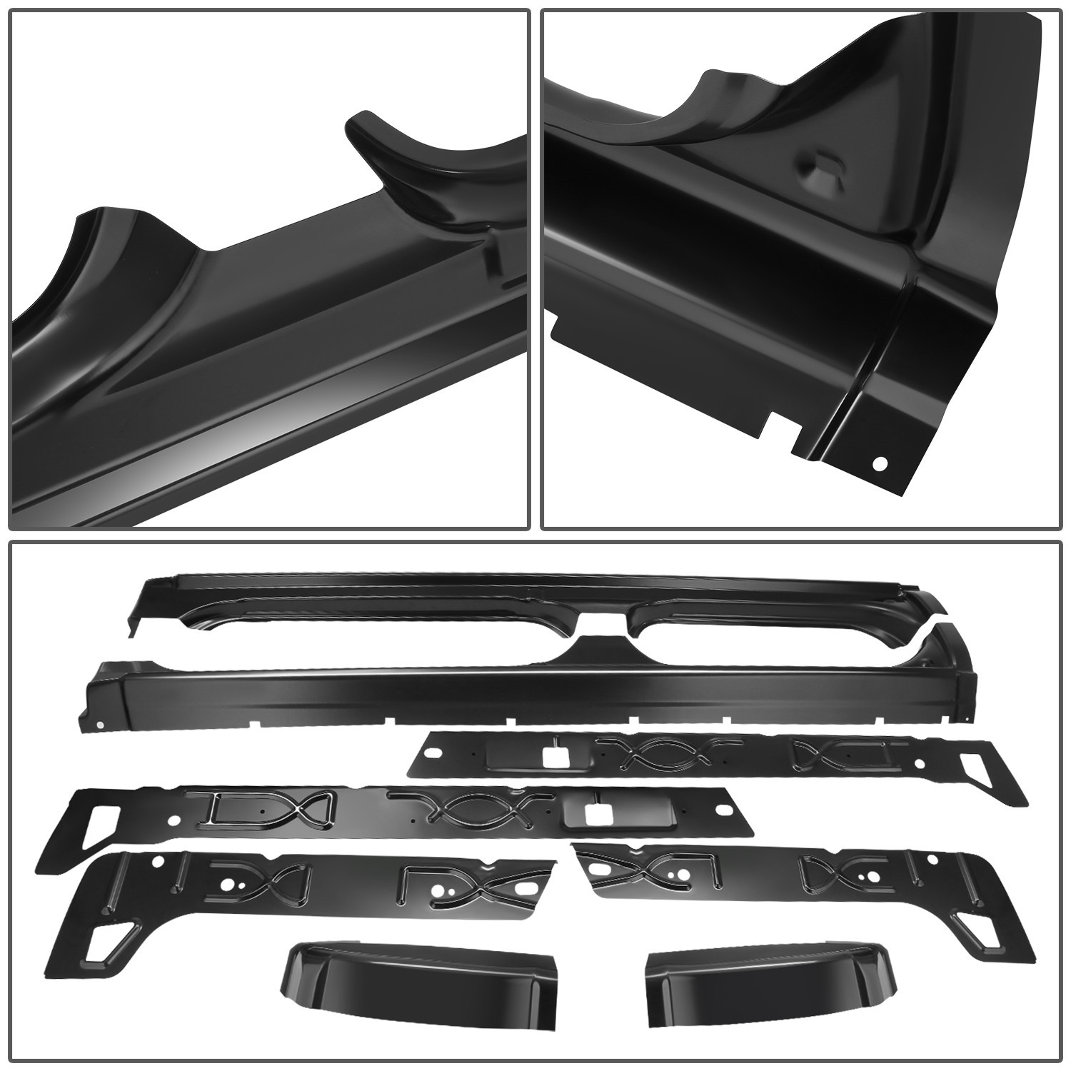 For 2001-2007 Chevy Silverado GMC Sierra Crew Cab Inner & Outer Rocker Panels