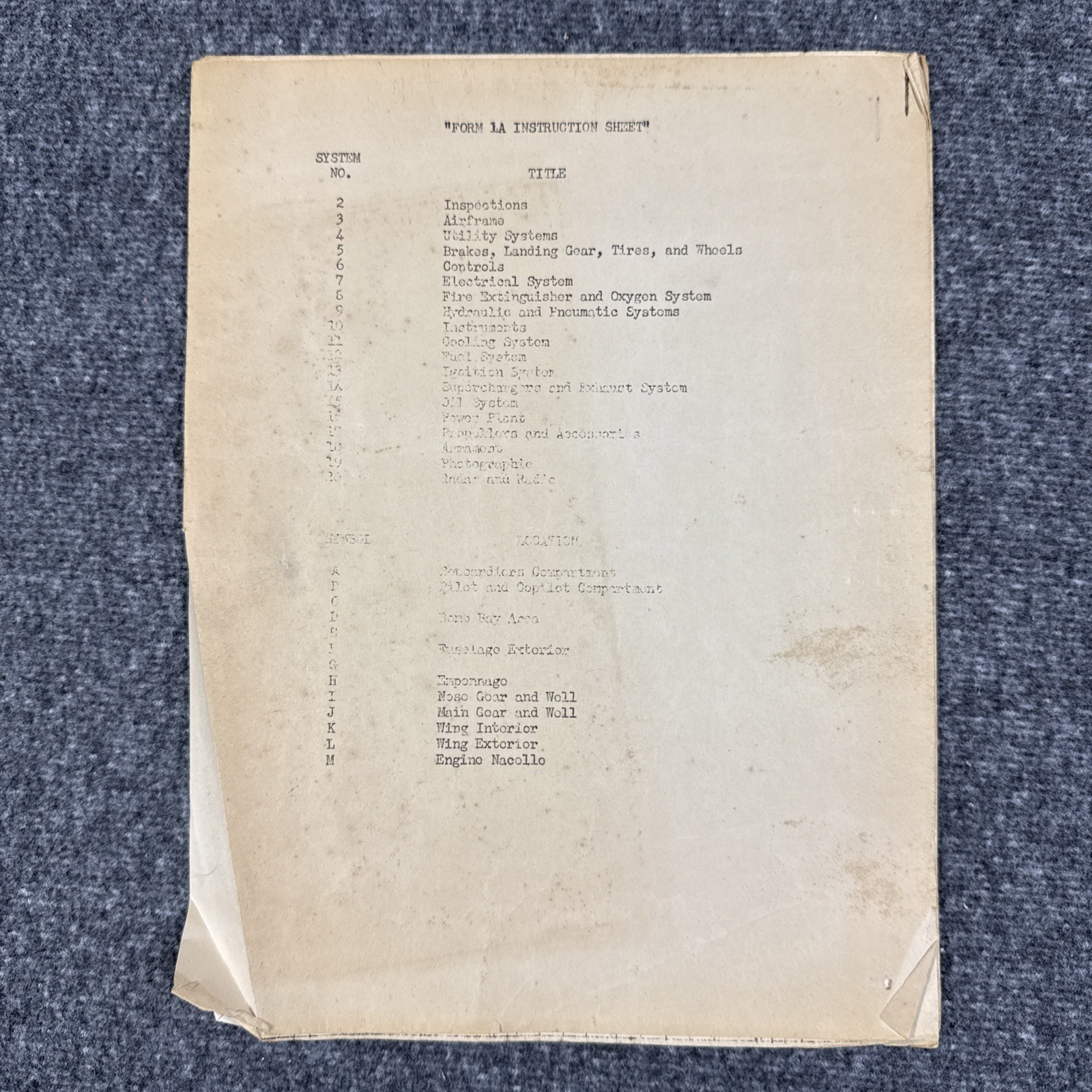 Rare 1945 A.A.F. Publications AN 01-25LA-2 Air Force Aircraft Maintenance Manual