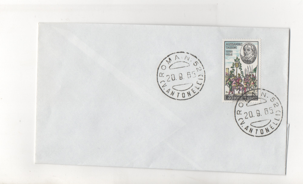 REPUBLIC - FDC - 1965 - ALESSANDRO - TAXONI