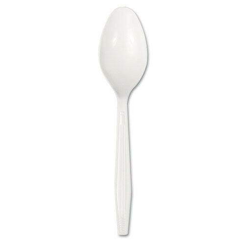 Boardwalk SPOONMWPSBX Mediumweight Polystyrene Teaspoons - White (100/Box) New