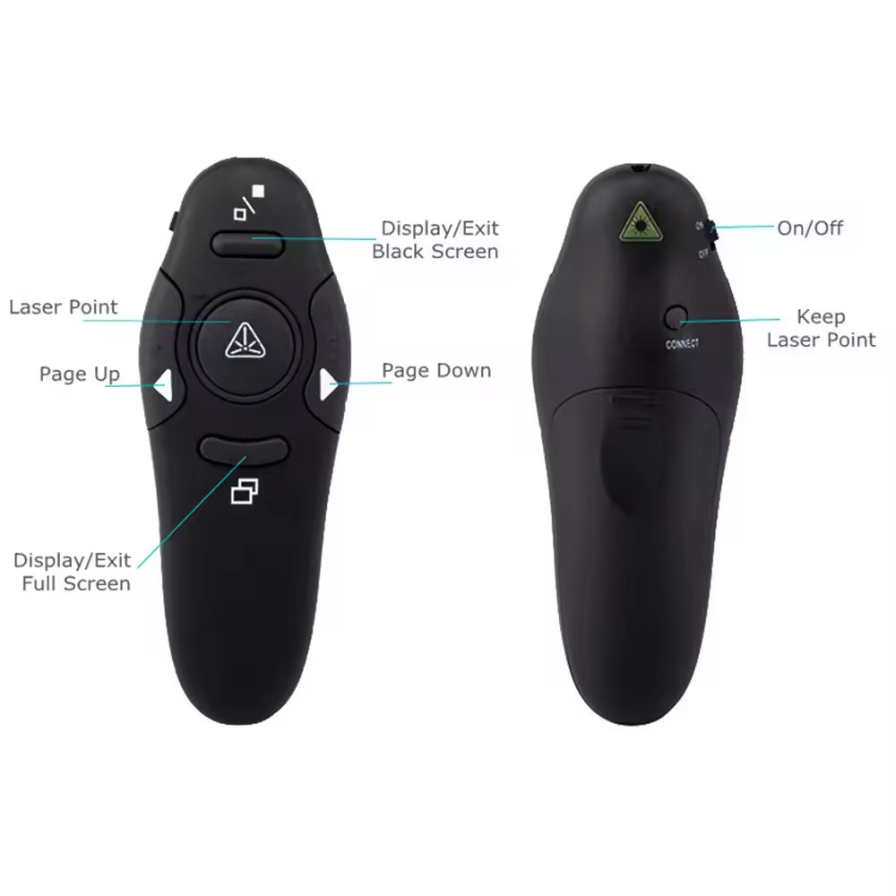 Presentation Wireless Presenter Remote Powerpoint Laser Pointer Clicker Gifts