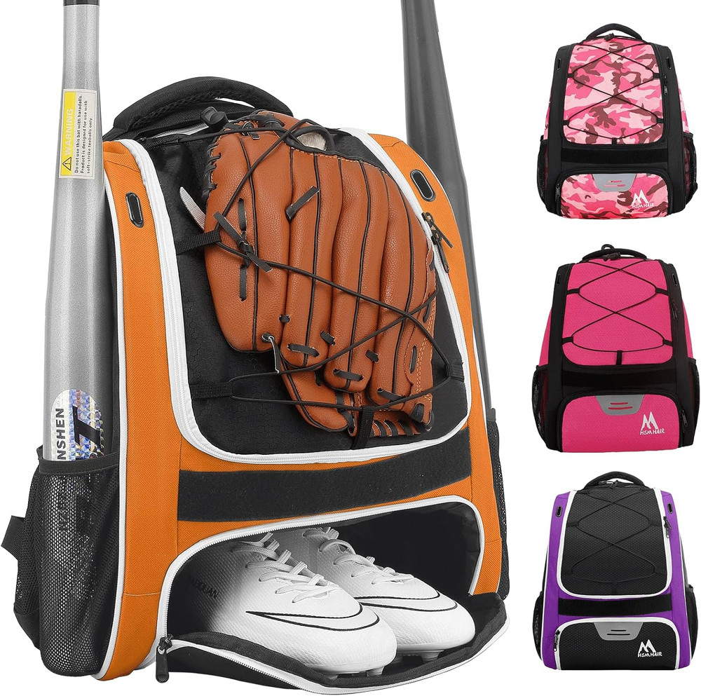 Baseball Bag-Baseball Backpack Holder for Baseball, Large Main Compartment,Softb