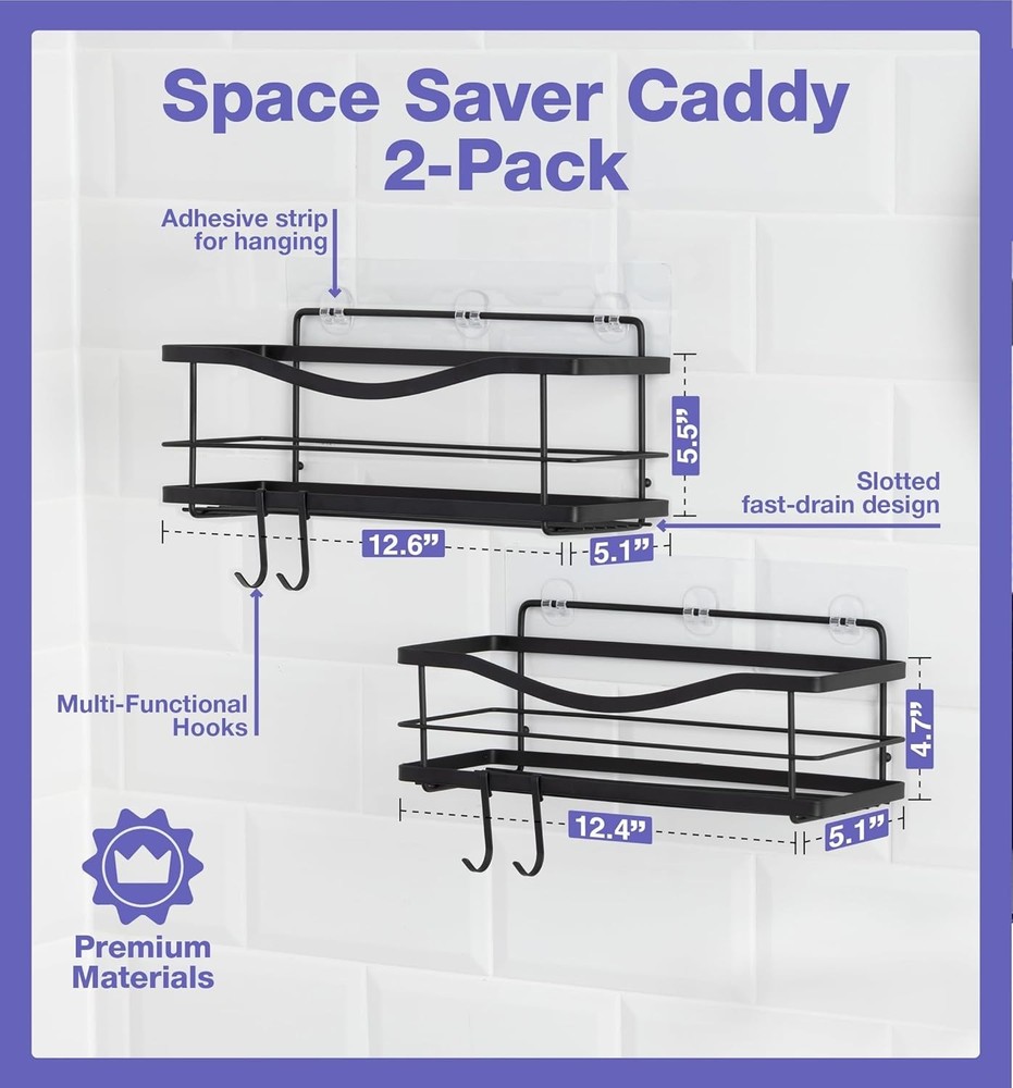 Easy Install Shower Shelf, Rustproof Stainless Steel